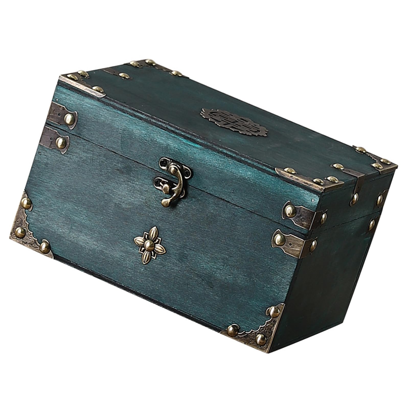 Tsophreniq European Styles Storage Box Sturdy Wood Travel Case with Ample Space for Personalize Items Organization Travel Suitcases