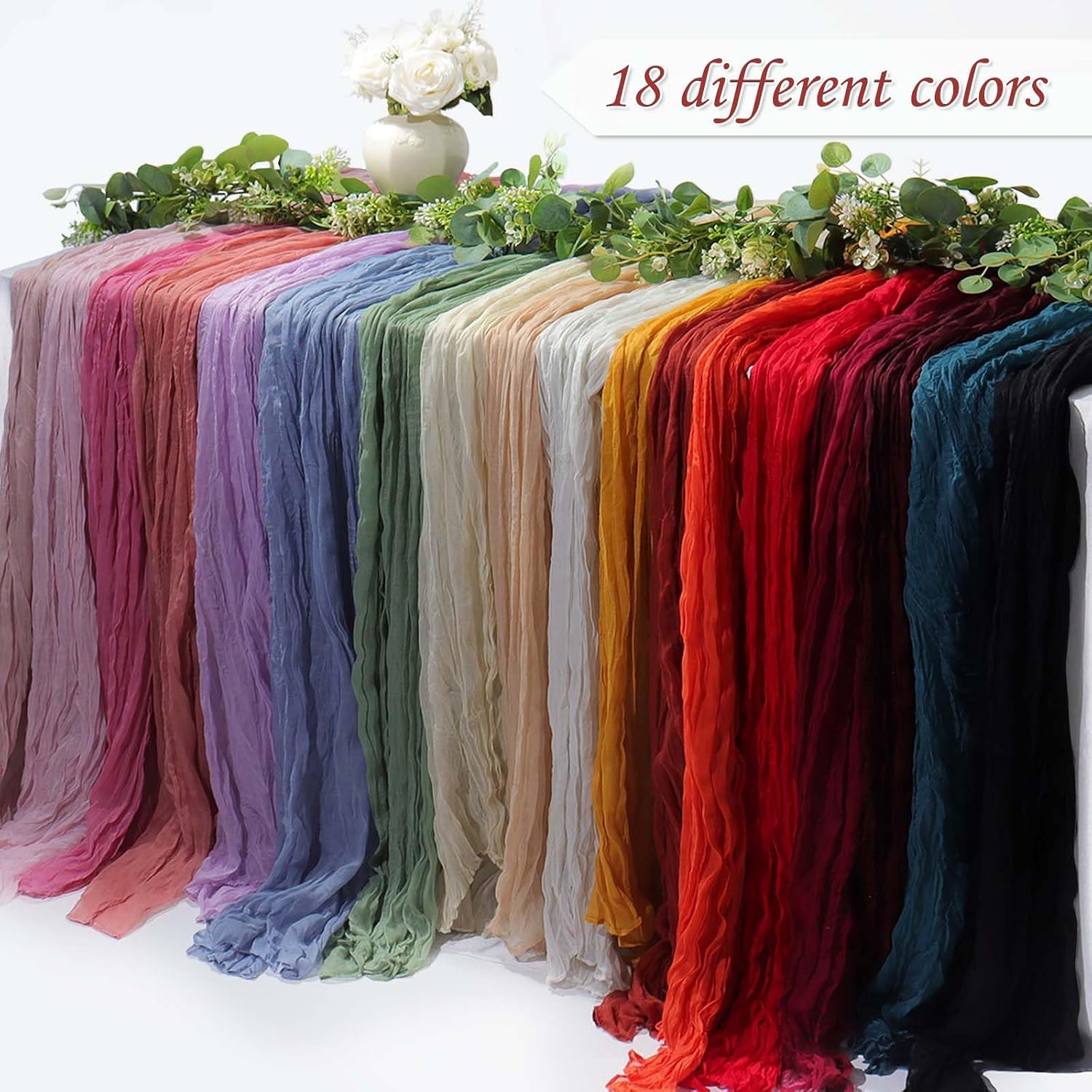 Table Runner Cheesecloth Mothers Day 10FT Boho Rustic Farmhouse Gauze for Spring Decor Cheese Cloth for Wedding Baby Shower Bridal Birthday Party Home Decorations (Terracotta, 1 Pack)