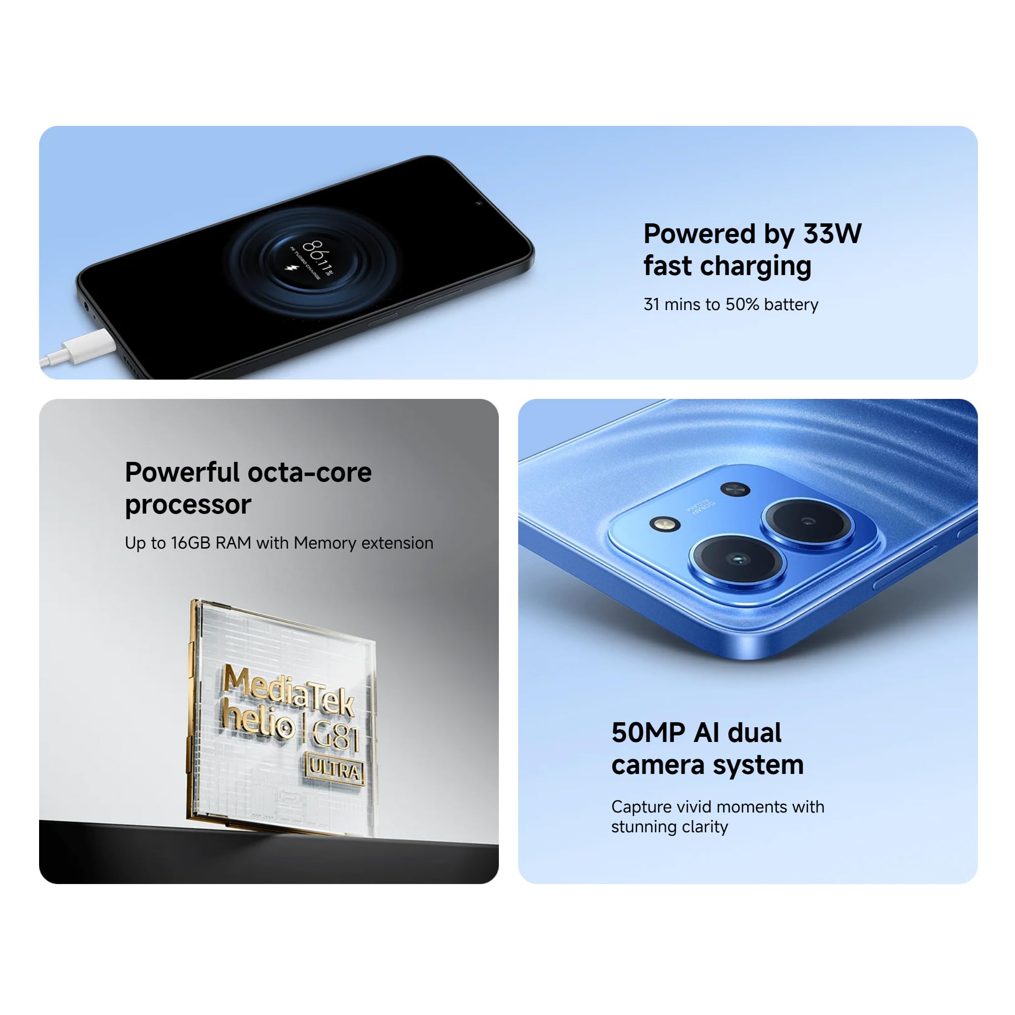 Amazon.com: XIAOMI Redmi 15C 4G LTE (Compatible with Tmobile Tello