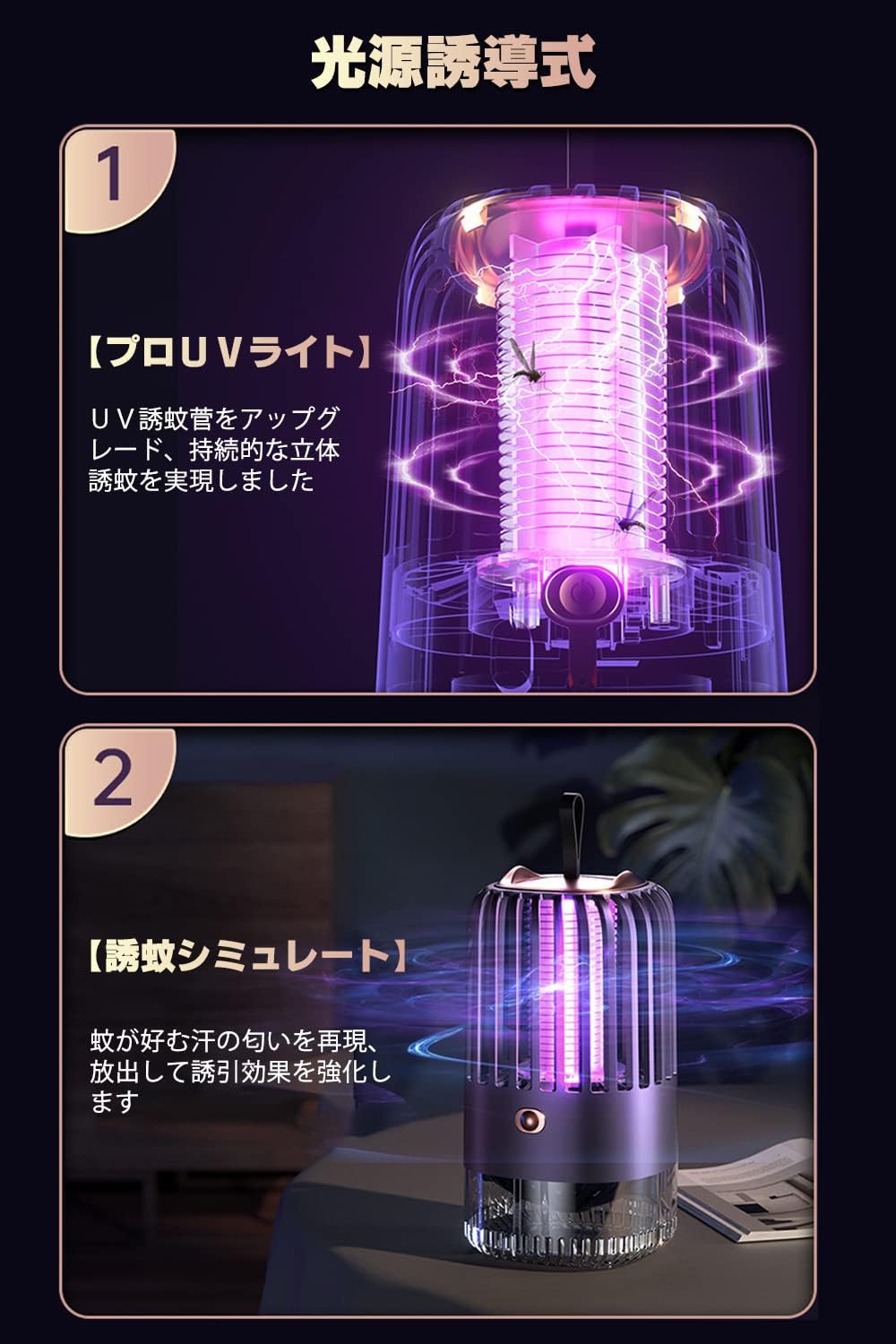 豊富な品 蚊取り器 電撃殺虫器 電撃殺虫灯 Led誘虫灯 Uv光源吸引式 静音 薬剤不要 人体無害 省エネ コバエ取り機 電気蚊取り器 蚊駆除 蚊退治 虫除け 軽量 虫対策 Cmdb Md