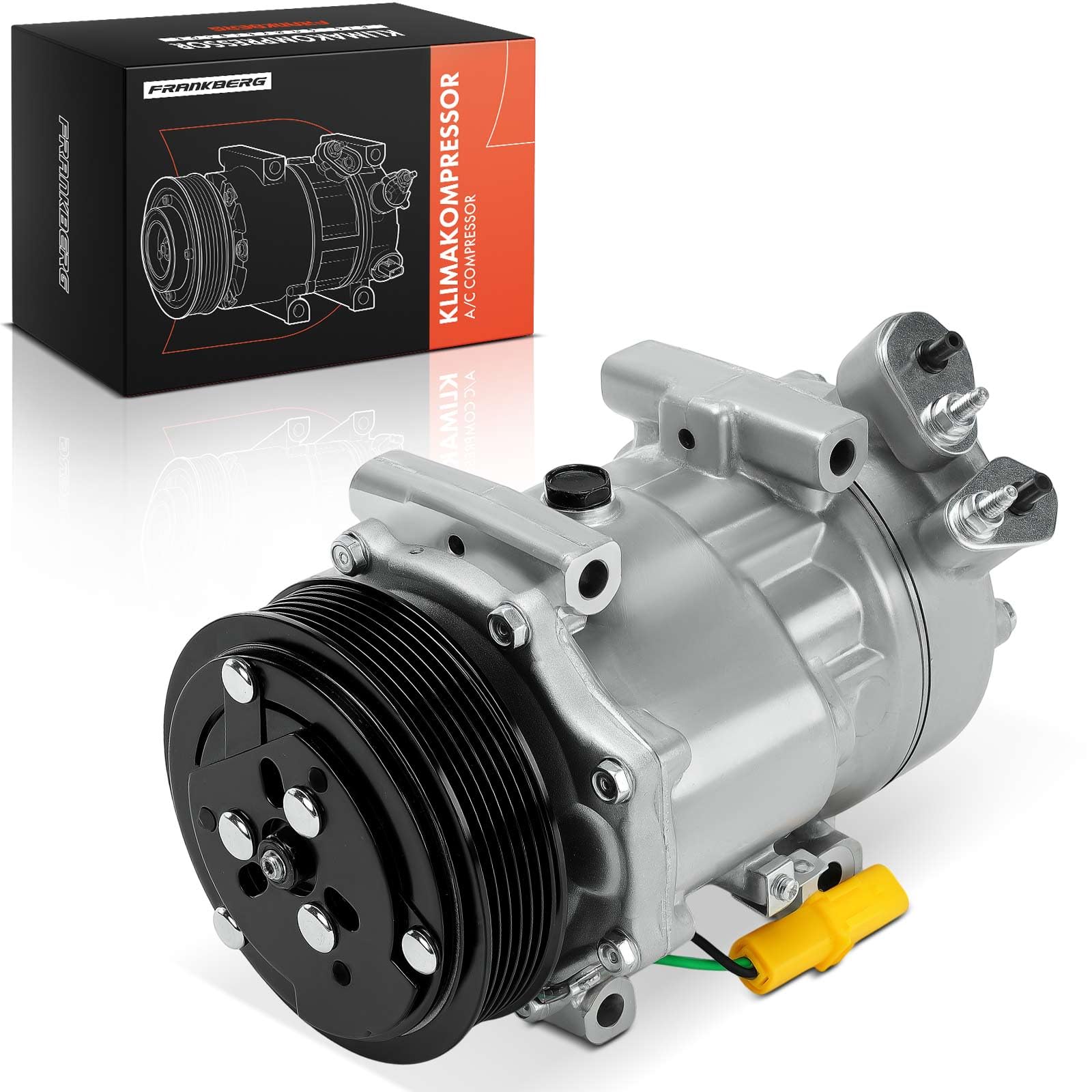 Frankberg Compressore dell'aria condizionata con frizione Compatibile con Xsara N0 N1 N2 N3 N68 Scudo 220 270 272 Sedici 189 Grande Punto 199 Punto 199 C8 EA EB 9645440480, con l'olio preconfezionato