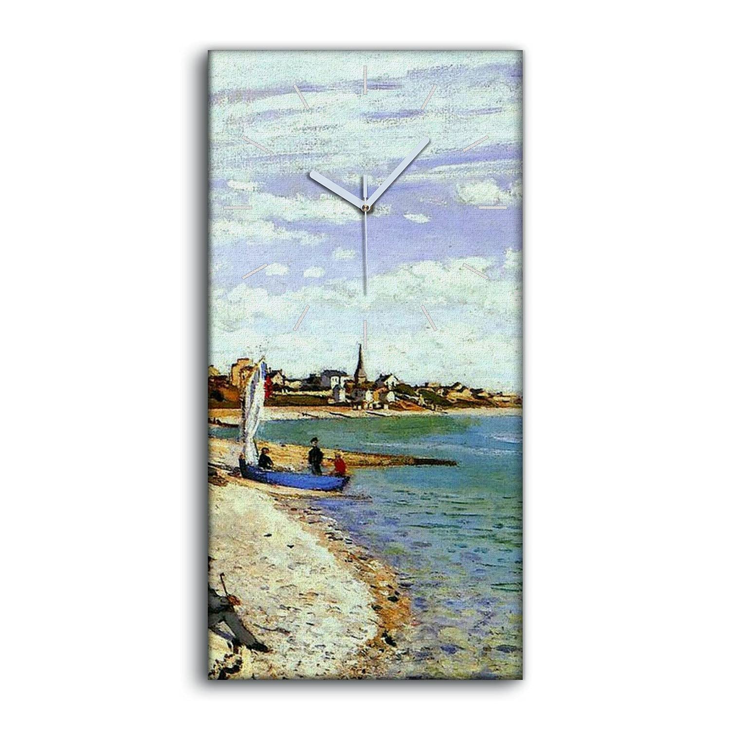Horloge sur Toile Salon Moderne Regatta Sainte 30x60cm Ambiance Apaisante