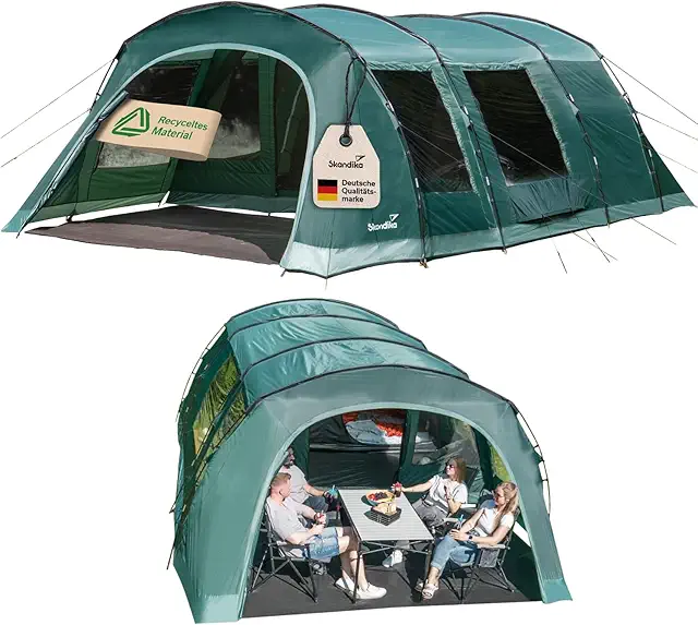 Skandika Kaupanga 6-Person Tunnel Tent | Waterproof Family Camping