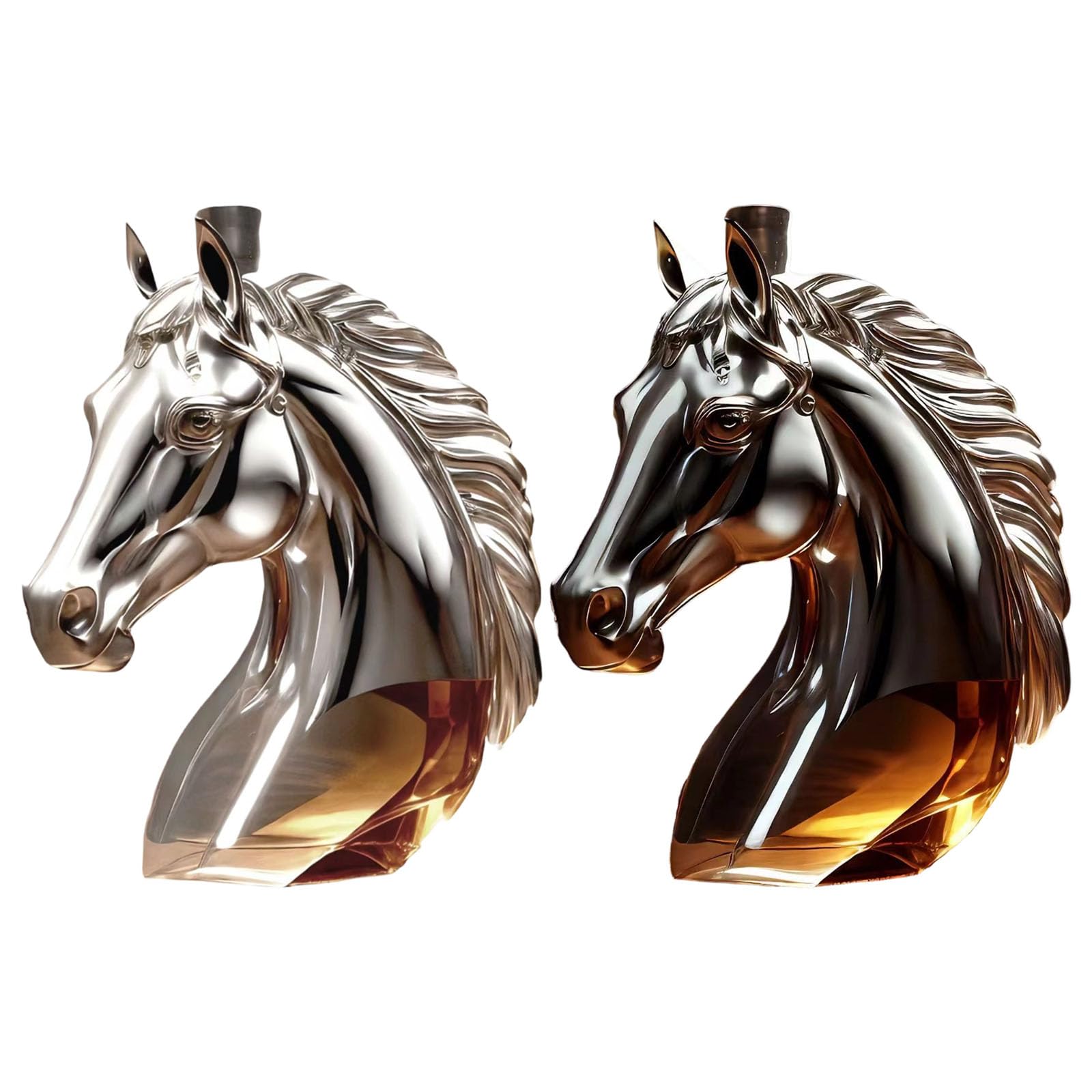 Contenitore Creativo per Whisky Ispirato alla Testa Cavallo, Bottiglia liquore Resistente alla Rottura, Regalo per Appassionati Bourbon, Decanter per Whisky a Forma Testa Cavallo