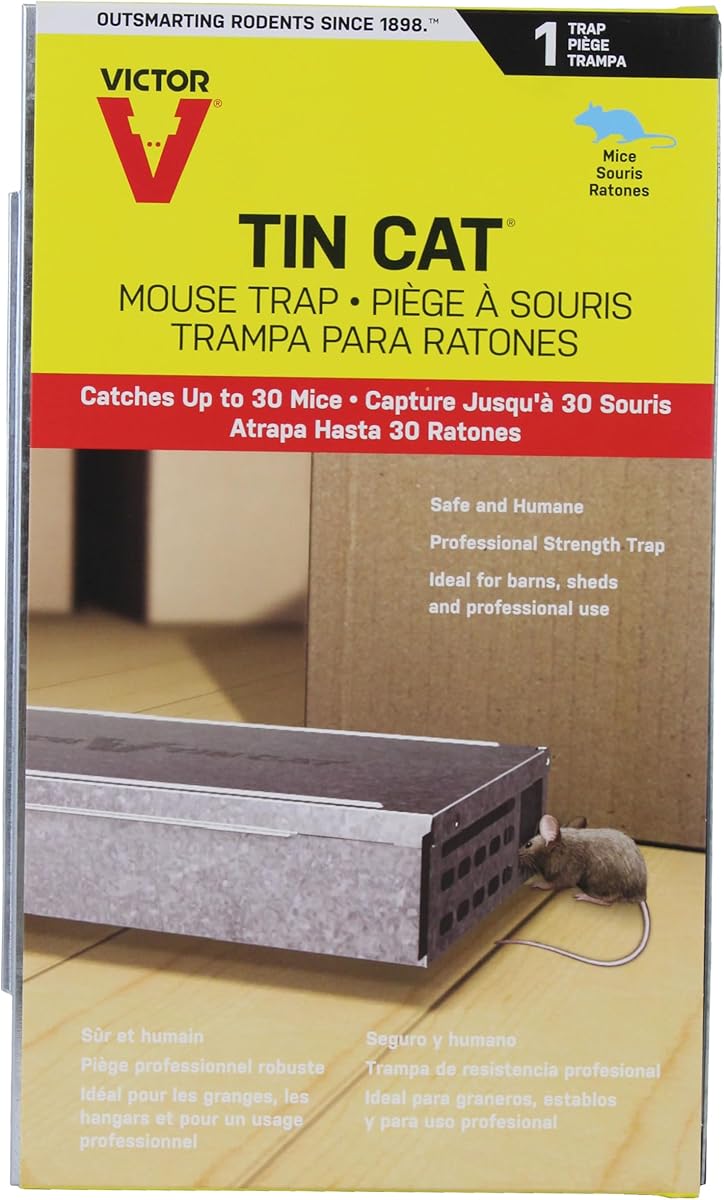 Victor M310S Tin Cat Multi-Catch Live Mouse Trap - Indoor and Outdoor Humane Catch and Release