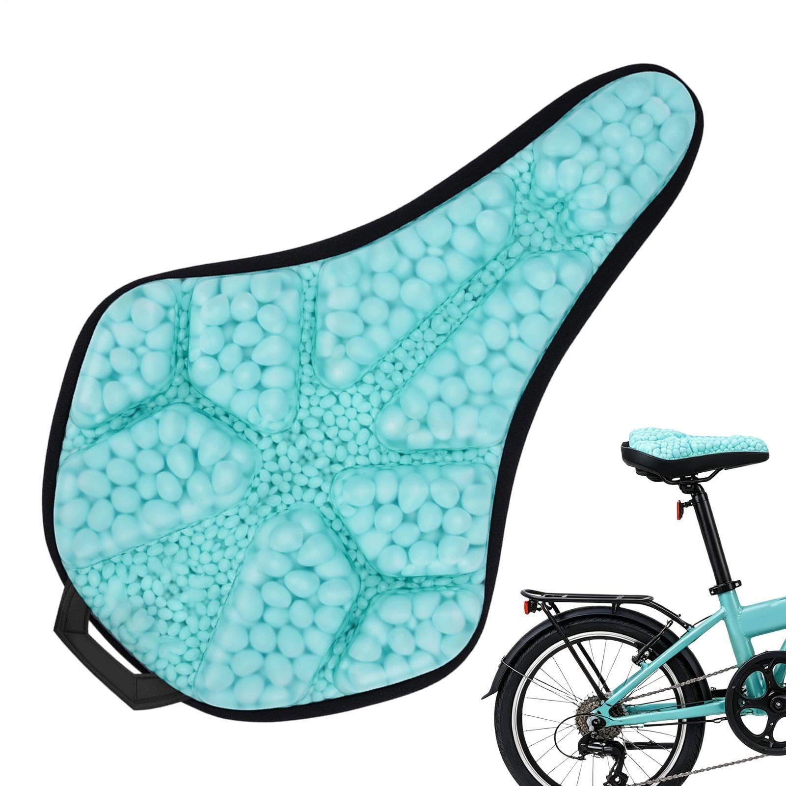 Cuscino per sellino per bicicletta, ammortizzante, imbottito, per donne e uomini, per ciclismo, esercizi su strada, attività all'aperto, pendolarismo e comfort
