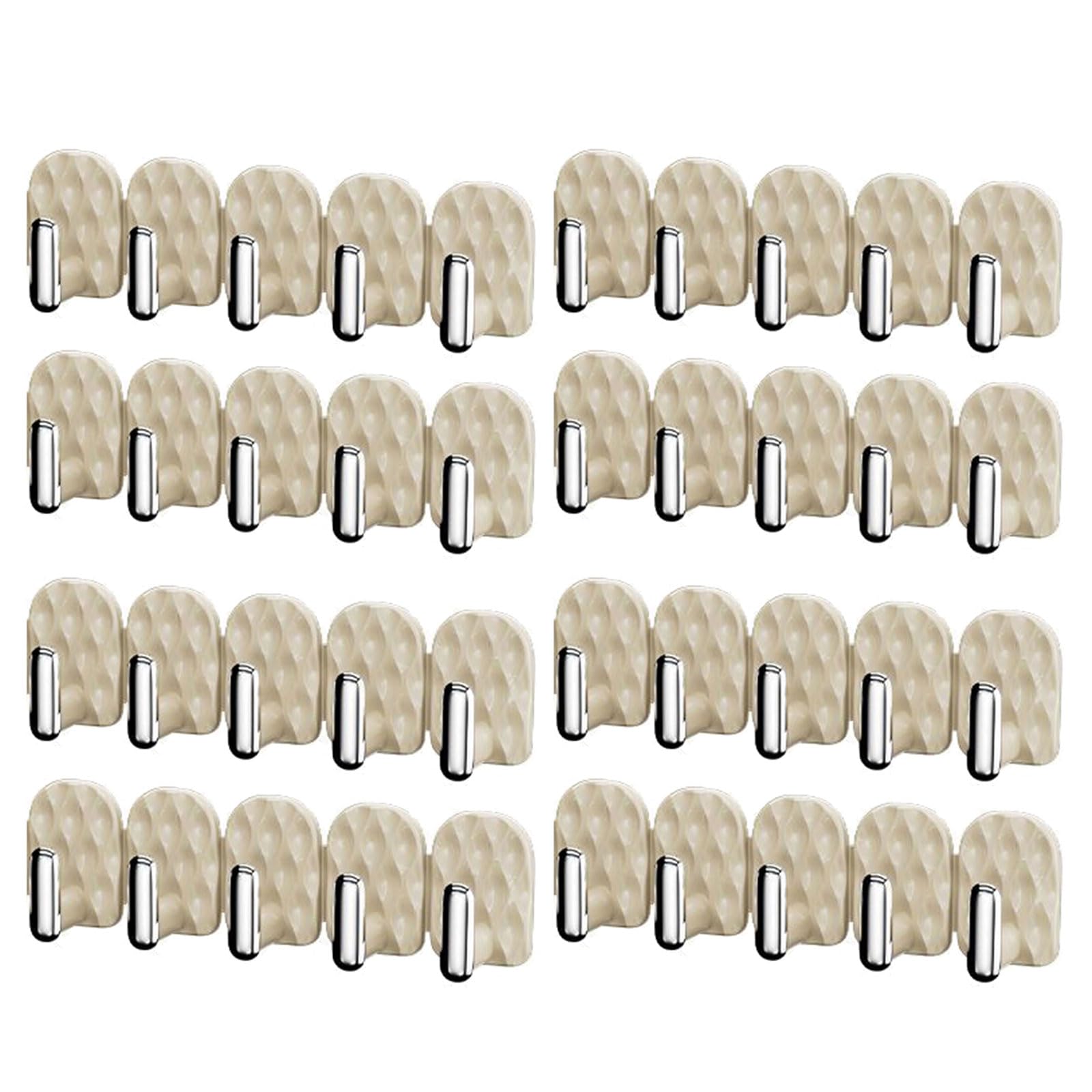 Piceioep of 8 Drillless Adhesive Hooks Offering Quick Installation, Waterproof Materials Suitable for Wet Environment, Efficient Space Utilization in Homes Decors Jewelry Hooks