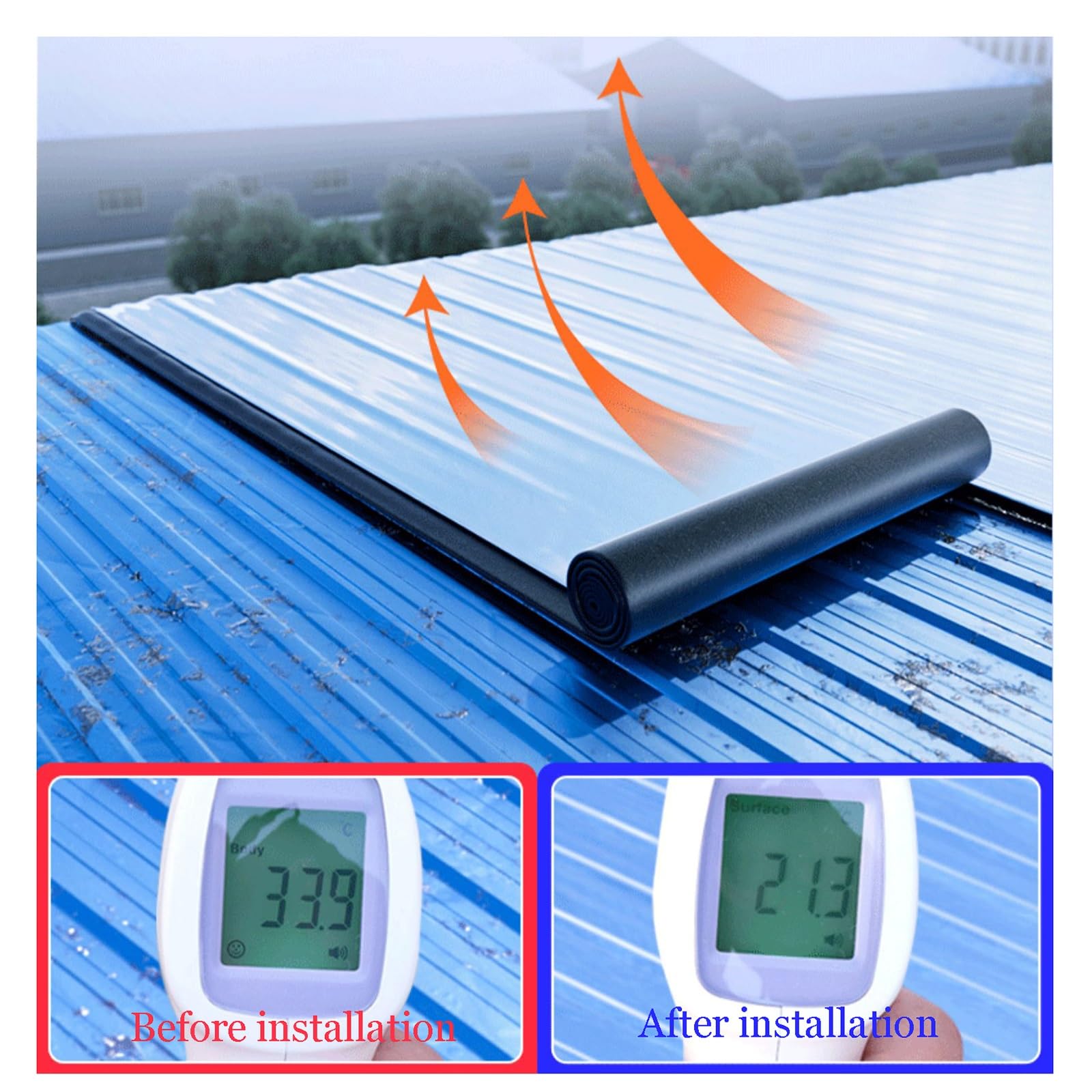 Cinta Autoadhesiva,Cinta de Aluminio Adhesiva，Banda bituminosa Impermeable Ruban de Papier,para Caravanas, Techo, Ventana, Ruptura De Tuberías, Goteras, Grietas(THK2mm/W1*L3m)