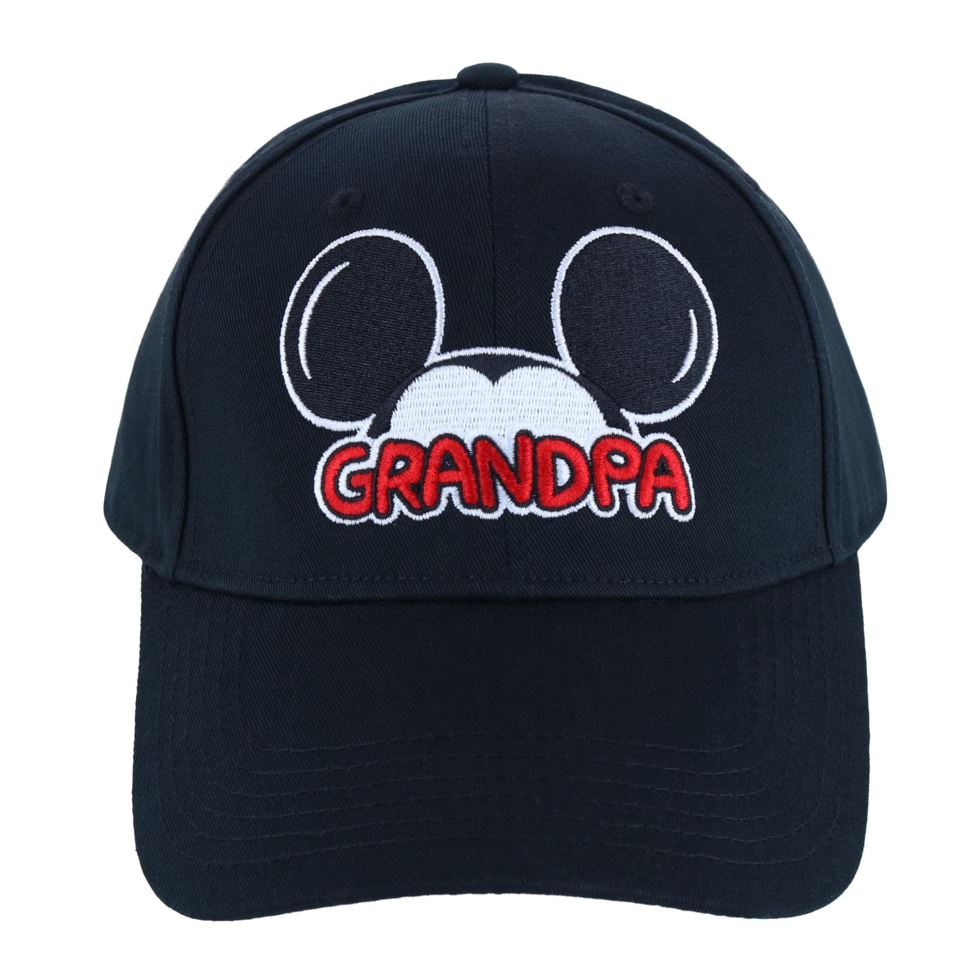 Disney Men's Black Mickey Mouse Grandpa Fan Baseball Cap,