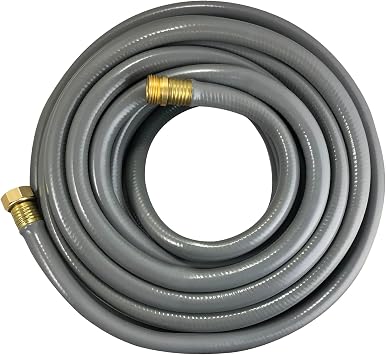 Flexon 5/8" x 25-Foot Contractor Grade Garden Hose Heavy-Duty, Kink-Resistant, High Burst Strength, Scuff-Resistant Outer Jacket, Crush-Proof Brass Fittings, Ideal for Landscaping and Job Sites