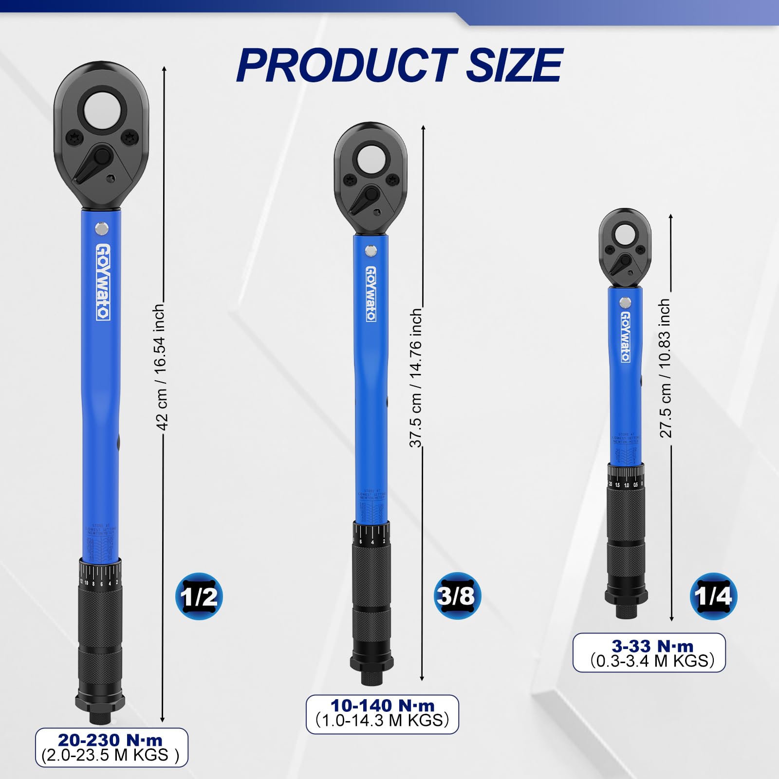 Juego de llaves dinamométricas de 33 piezas, llaves dinamométricas de 1/2 pulgada con ± 3% de precisión, ajustable en doble dirección, vienen con enchufes y adaptadores