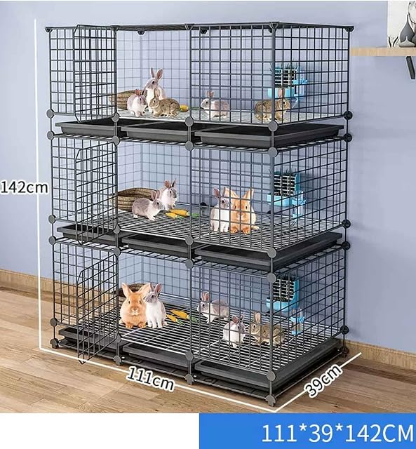 Foto 2 de 7 de beaka Jaula Espaciosa para Conejo Interior, Recinto Multifunción Mascotas Pequeñas