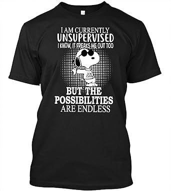 Amazon Com I Am Currently Unsupervised Snoopy Joe Cool But The Possibilities Are Endless T Shirt Hoodie Long Sleeve Sweatshirt Black Clothing