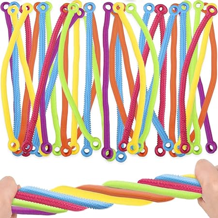 Amazon Artcreativity 伸縮性とがったストリングフィジェットおもちゃ 24セット 不安緩和のおもちゃ 鮮やかな色の詰め合わせ フィジェットパーティーの記念品 ピニャータ スタッフ 自閉症のおもちゃ グッディーバッグ詰め物 ハンドスピナー おもちゃ