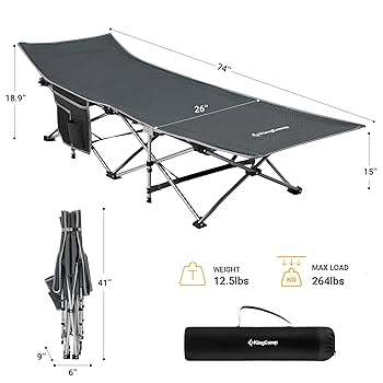 Amazon | KingCamp アウトドア ベッド 折りたたみベッド 組立