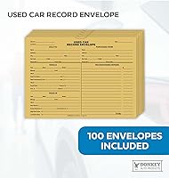 Vista 5 de Sobres de registro de coche usados - Chaquetas de oferta para vehículos usados (100 por paquete) (Buff)