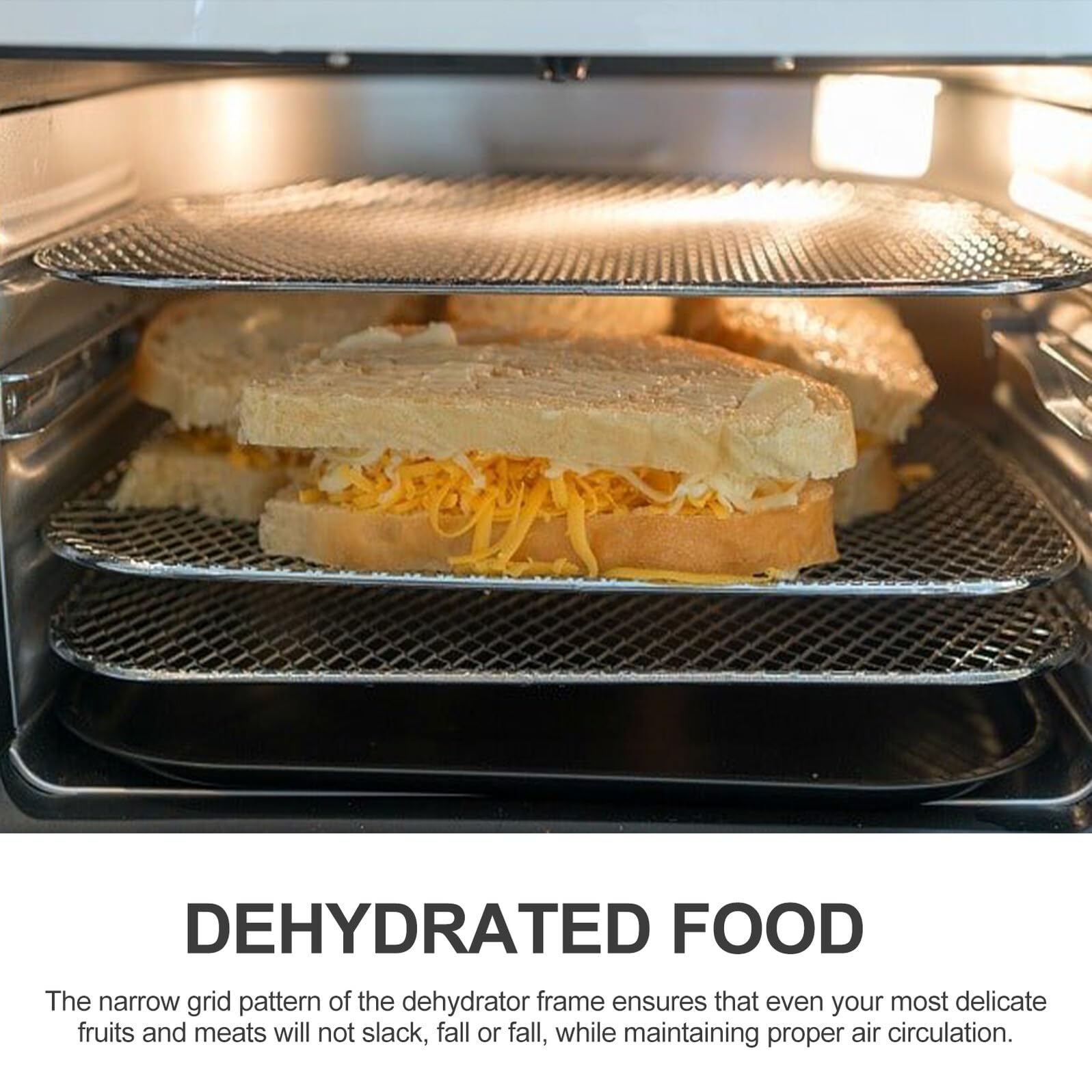 Hemobllo Accessori Forno Griglie in Acciaio Inossidabile per Disidratazione 3pezzi per Friggitrice ad Aria di Frutta e Carne in Bianco