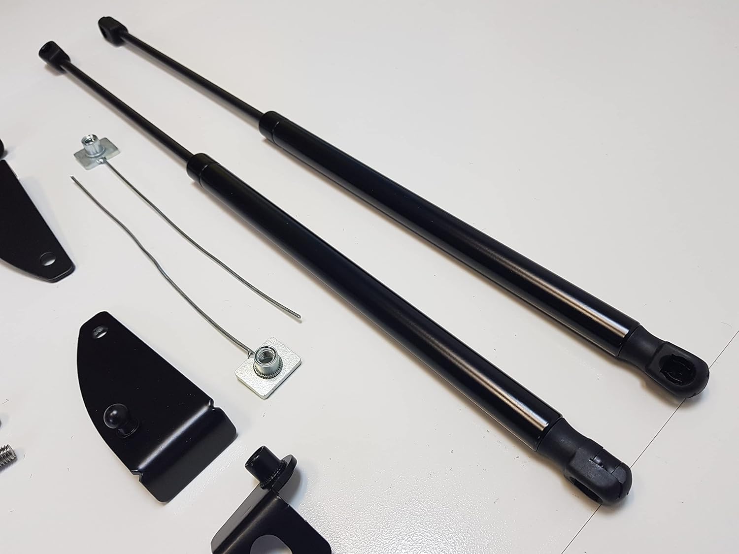 Front Hood Bonnet Shock Absorber Strut Lift Damper x2 pc Installation Rod Kit Fit Jeep Patriot 2007-2016