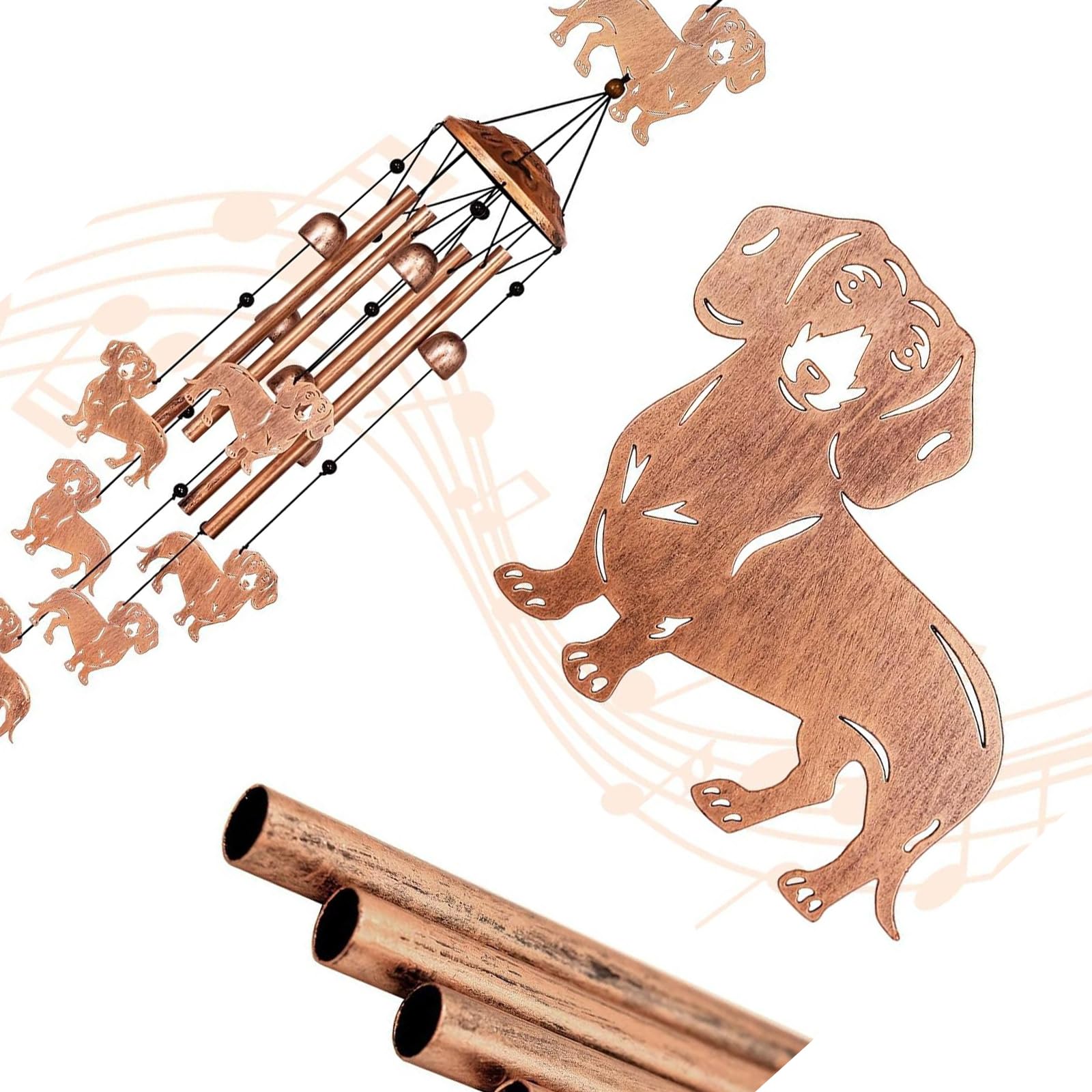 34 Inch Permanent Iron Wind Toll Producing Pleasant Music for Outdoor Use Enhancing Rest and Focus Stretching Wind Toll