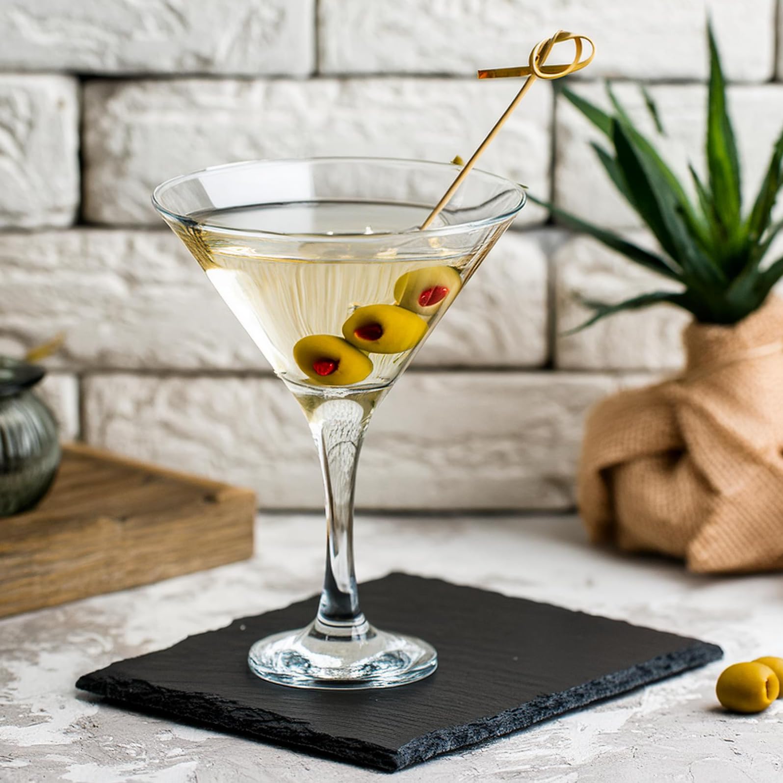 Glasmark KROSNO 1992 Bicchieri Set di Bicchieri per Martini Cocktail 6 Bicchieri da Martini con Stelo Lavabile in Lavastoviglie 6x150 ml