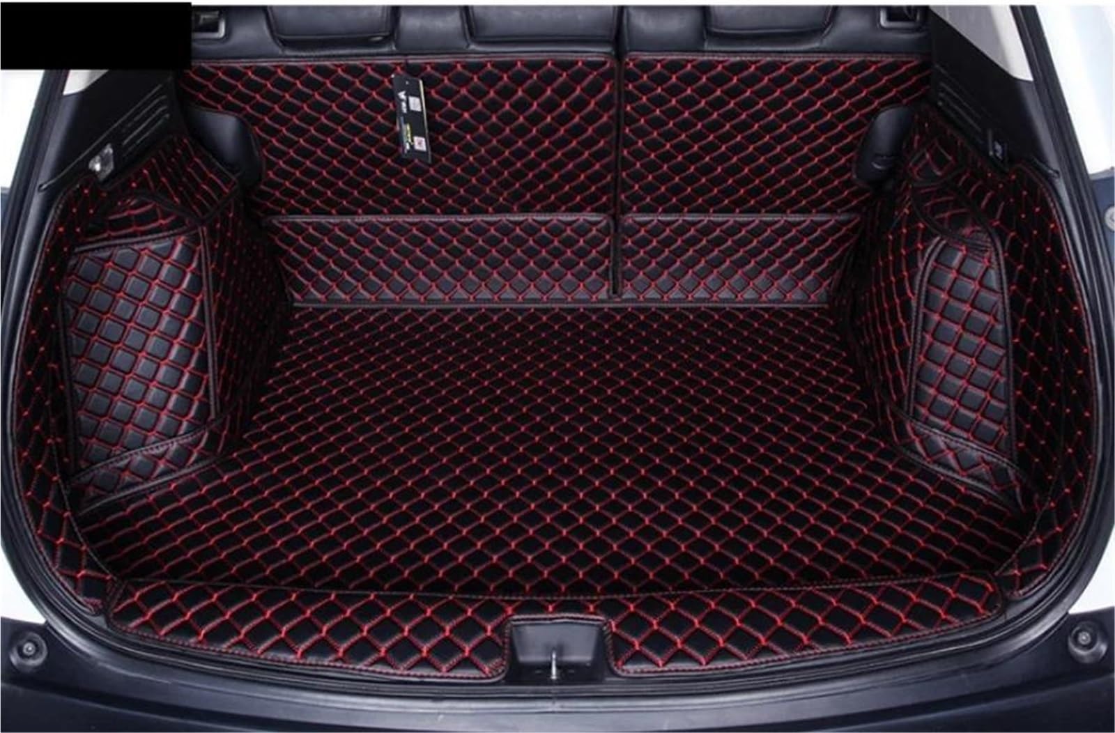 Tapis Coffre Voiture Tapis De Coffre Voiture Complets pour Vezel 2019-2015 Imperméables pour 2018(Black with Red)