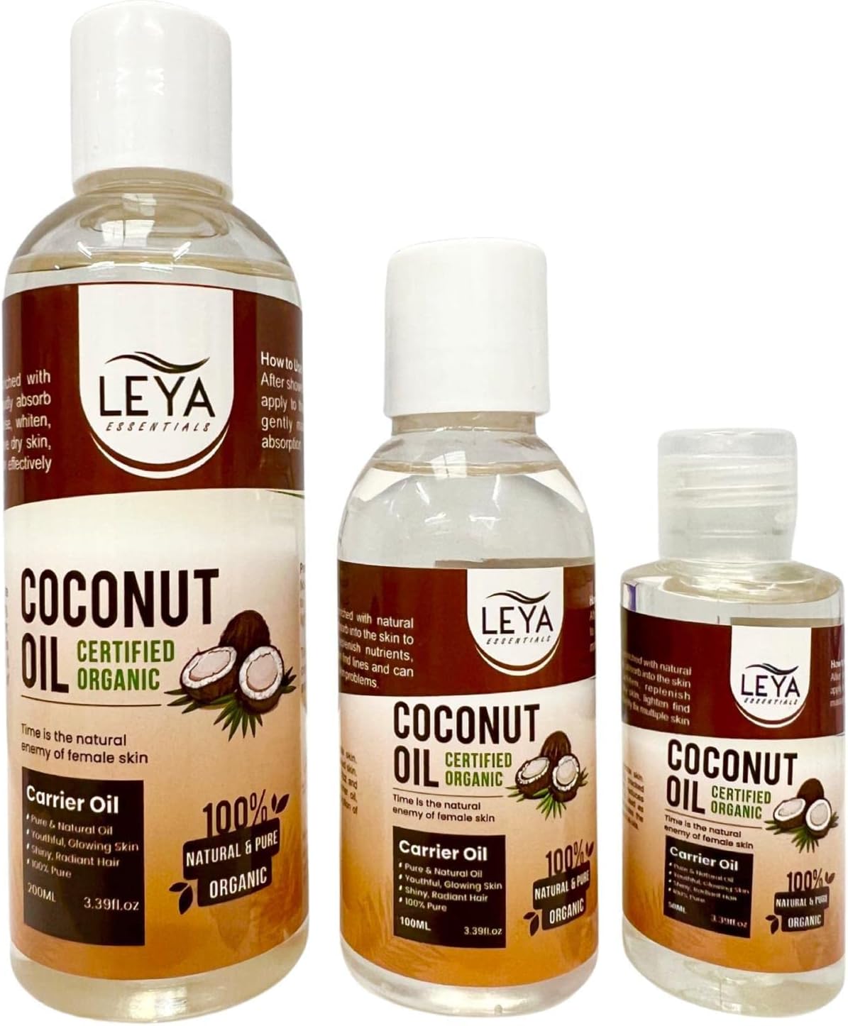 Original Coconut Oil Liquid for Hair and Skin (1 Bottel) Organic Hair