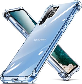 Galaxy Note 10 Plus Case, TPU, Shockproof, Clear Transparent, Slim, Thin, Silicone, Fingerprint Resistant, US Military Standard Certified, SC-01M SCV45 Cover, Shock Absorption, Non-Slip, Camera