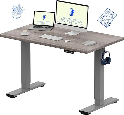 Miniatura 39 de FLEXISPOT EN1 - Escritorio eléctrico de altura ajustable de una pieza de 48 x 30 pulgadas para oficina en casa (marco plateado + parte superior