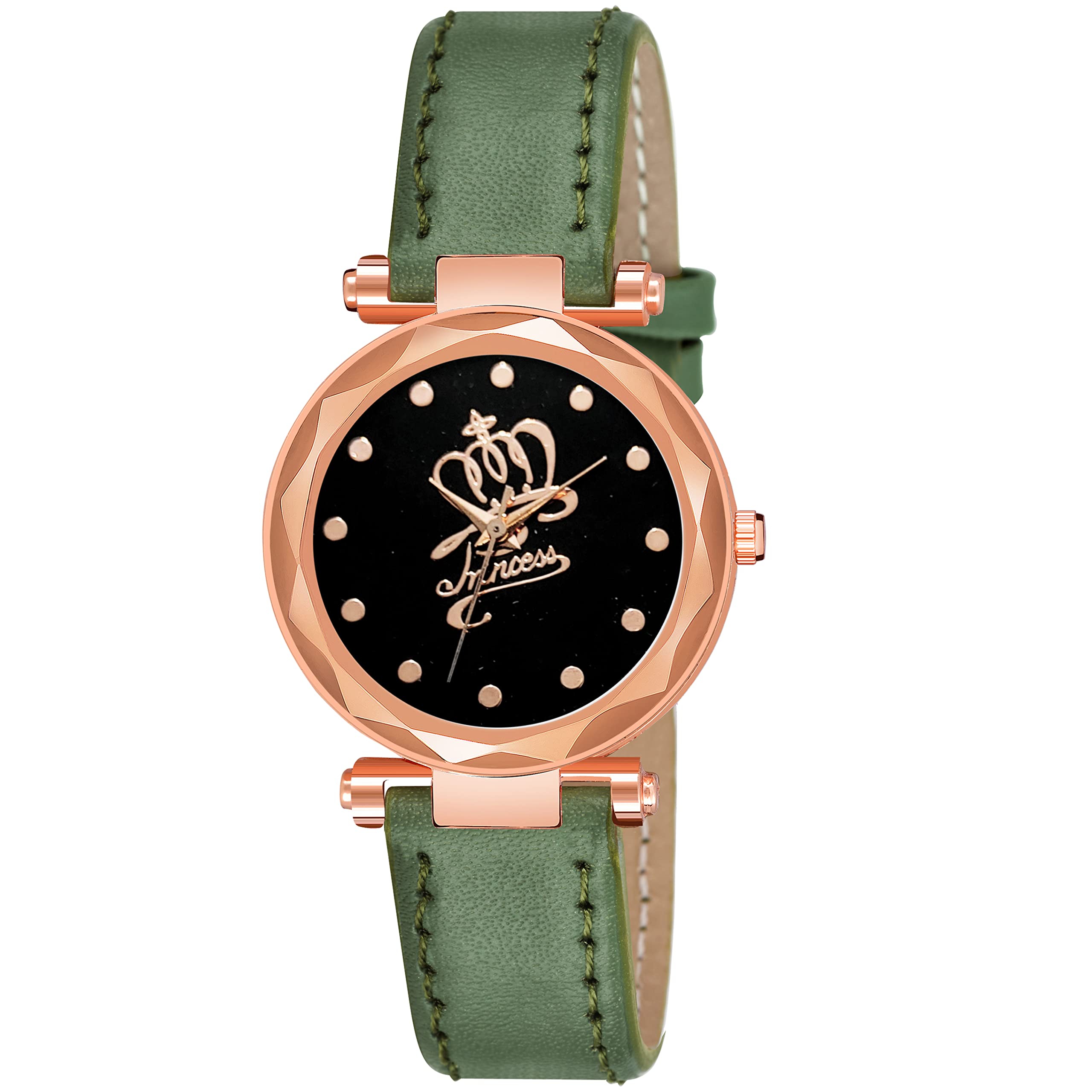KIARVI GALLERY Analogue Princess Dial Leather Belt Girls & Womens Watch (Green) (B0B9LK61YV) Amazon Price History, Amazon Price Tracker