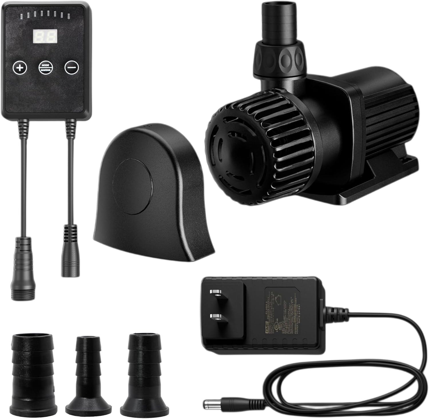 1060 GPH Intelligent ECO Amphibious Water Pump - Sine Wave Technology with Controller for Hydroponics & Aquariums, 30W