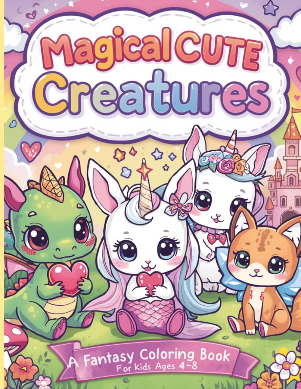 "Magical Cute Creatures”: “A Fun Fantasy Coloring Book for Kids Ages 4–8”