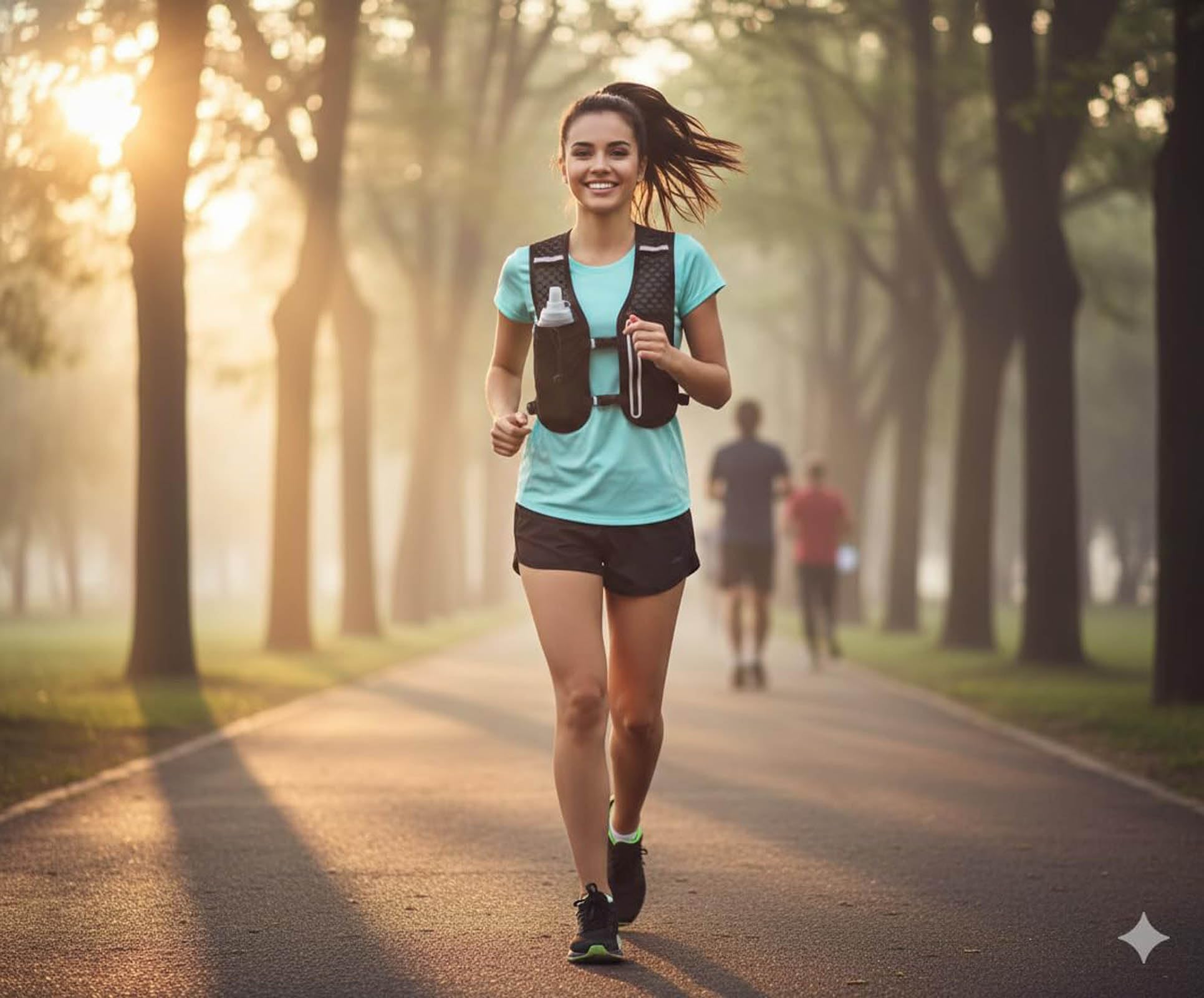 Laufweste Damen und Herren, Trinkweste mit 500ml Trinkflasche, Verstellbare Brustgurte, Leichter Trinkrucksack Runing Vest Reflektierend für Joggen Wandern Bergsteigen Radfahren Marathon
