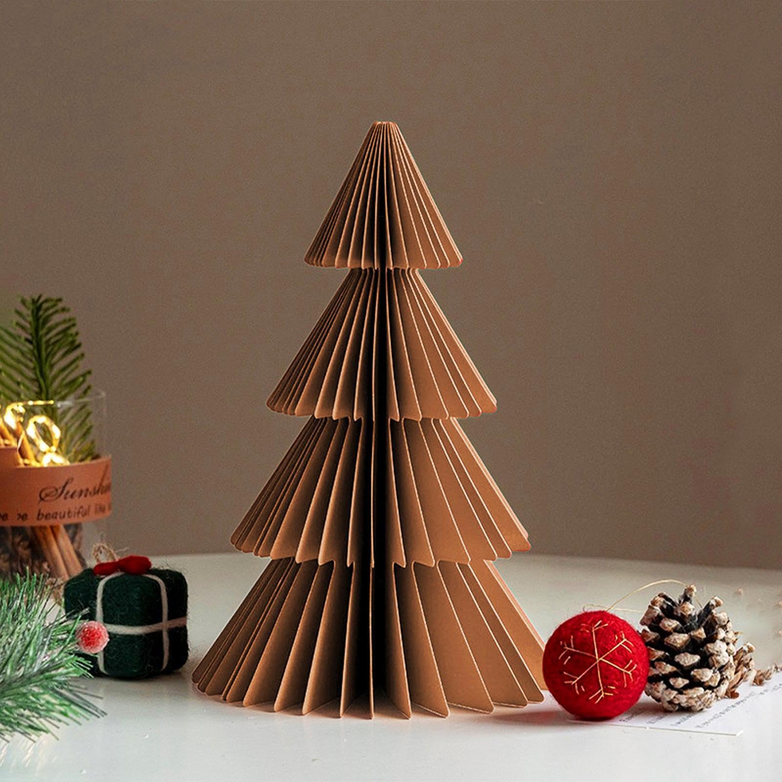 Árbol De Papel para Navidad 8 Piezas Centro De Mesa Decoración para | Decoración Navideña De Papel para Invierno Hogar Oficina Habitación Chimenea Apartamento Casa de Campo Repisa