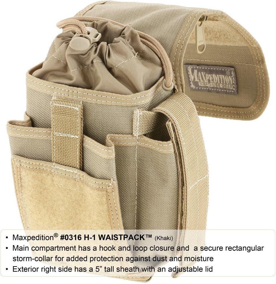 Maxpedition H-1 Waistpack, Black : Sports & Outdoors