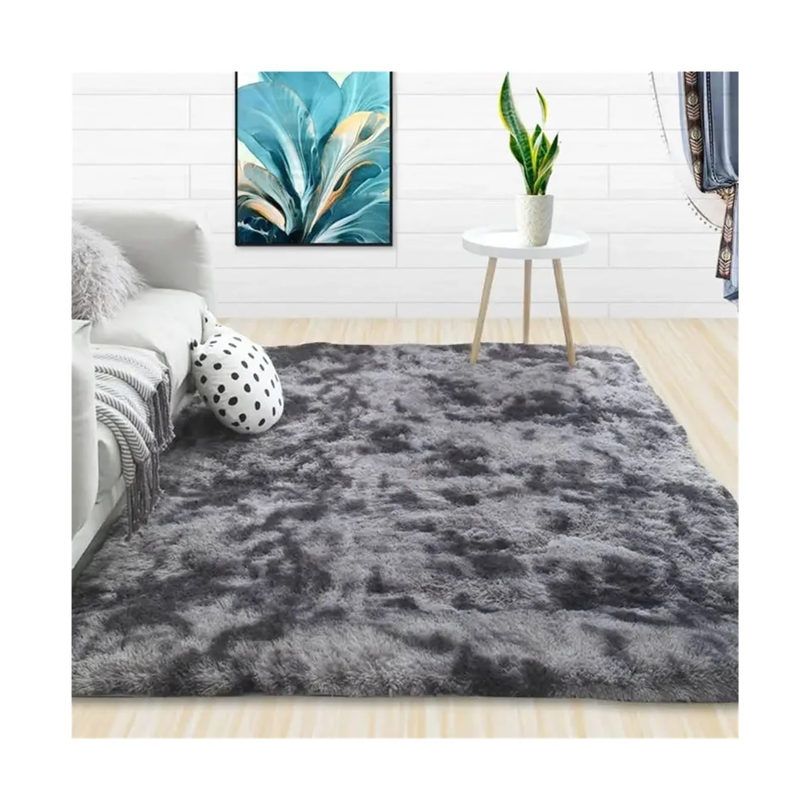 Tapis pelucheux doux pour un salon chaleureux et une chambre cosy