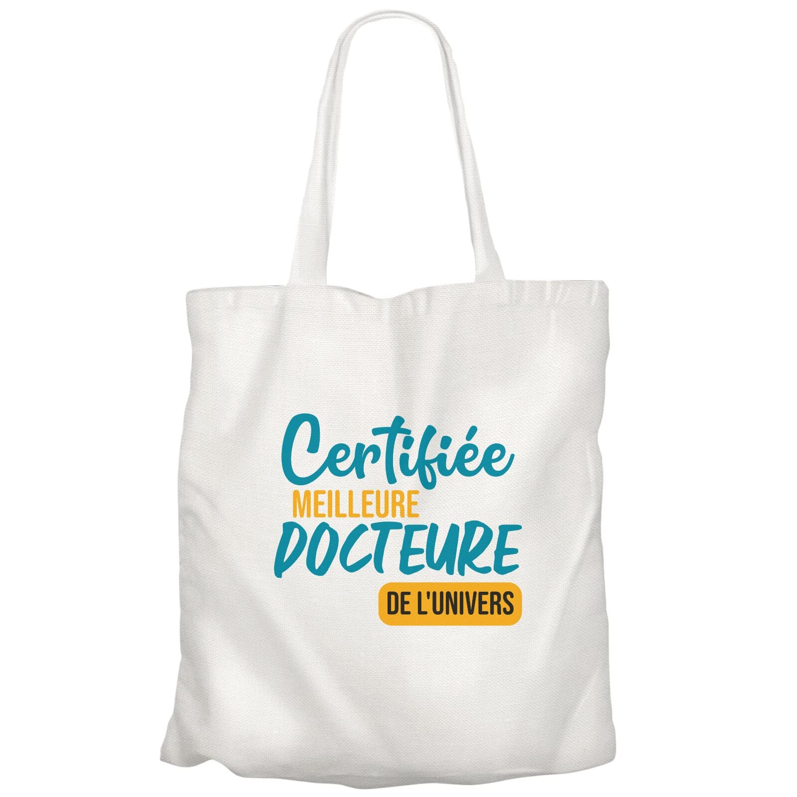 Fabulous Grande Borsa Shopping Spiaggia Studente Certificato Miglior Dottore dell'Universo Cura Ospedale Medicina, bianco, Taglia unica