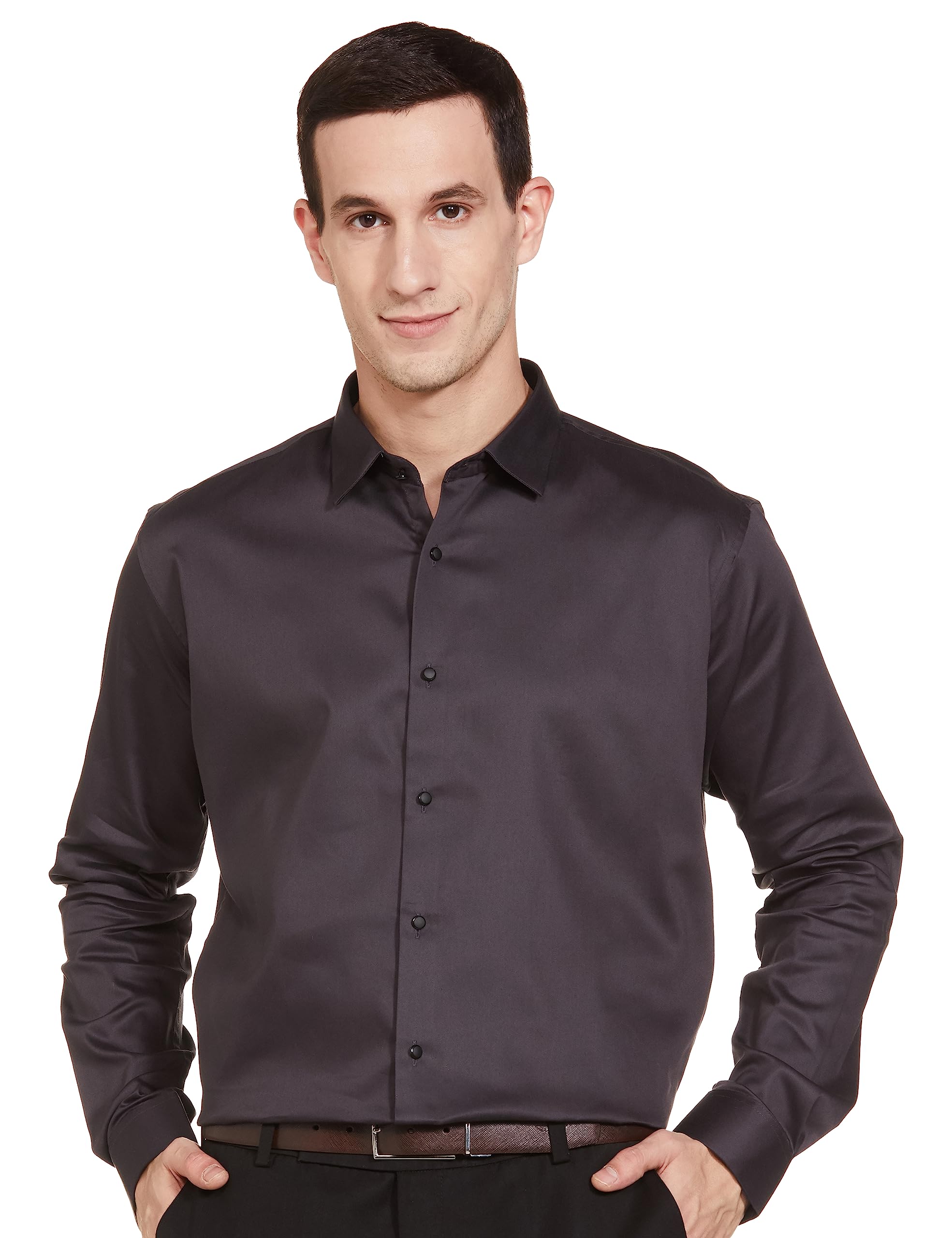 BE ACTIVEMen's Satin Cotton Lycra Formal/Clubwear Shirt || Men Stylish Shirt || Spread Collar & Full Sleeves || Timeless Style & Comfort