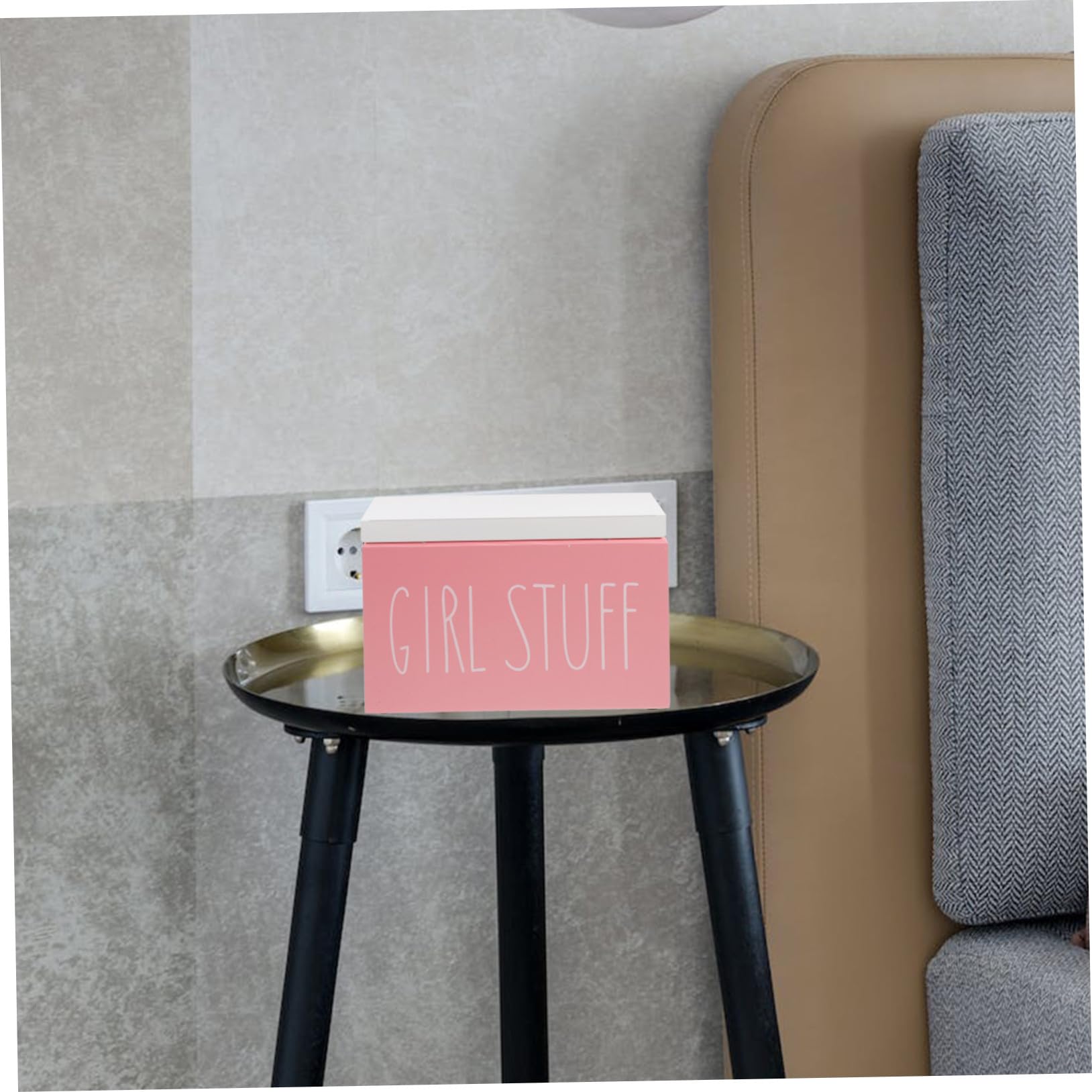 Holz Aufbewahrungsbox mit Deckel für Damenbinden Badezimmer Organizer Sanitary Napkin Storage Box Feminine Product Pad Holder Nachhaltige Tisch Aufbewahrung
