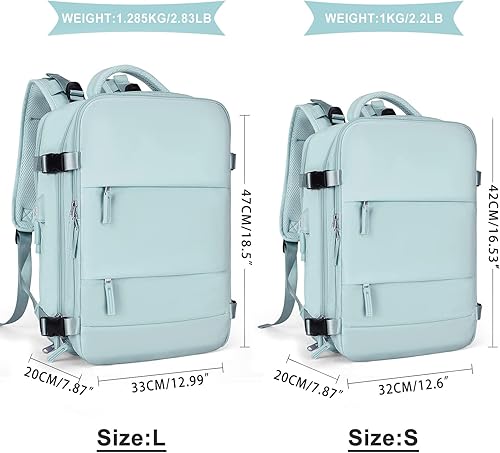 Miniatura 2 de Mochila de viaje grande para mujer mochila de transporte mochila de senderismo impermeable para deportes al aire libre casual mochila escolar Azul