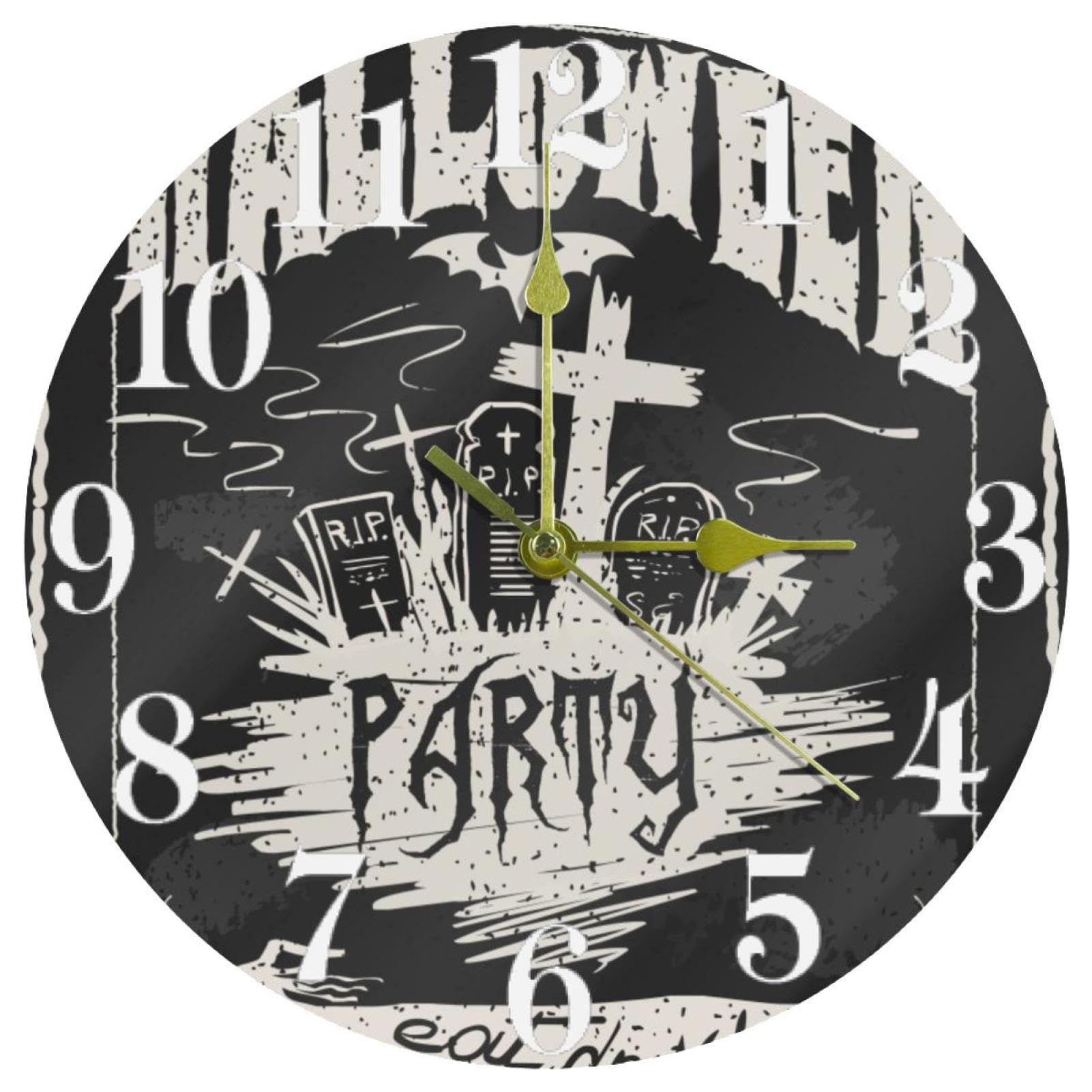 Horloge murale sans tic-tac pour chambre et bureau éliminant les bruits