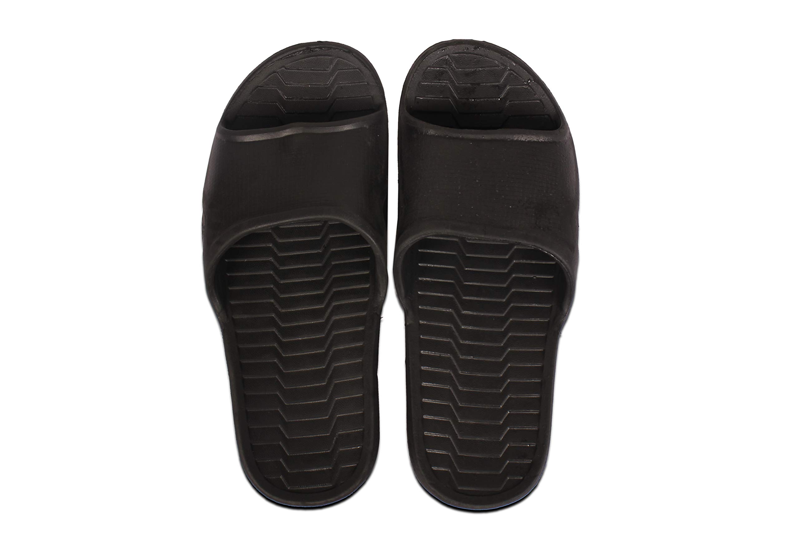 Subhash Syndicate Kids Trendy Fashionable Silicon Rubber Super Soft Footbed Slippers | Flexible Flip Flop | Outdoor -Home Wear Sliders Black P4