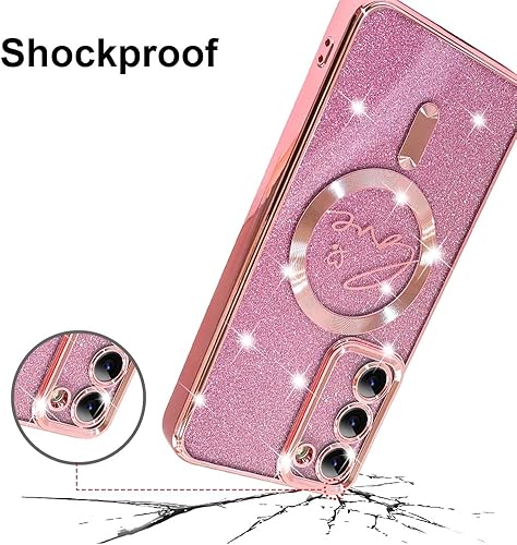 Miniatura 6 de BITOBE Funda diseñada para Samsung Galaxy S23 Plus con purpurina, chapado de TPU suave, de lujo, brillante, a prueba de golpes, con protección de