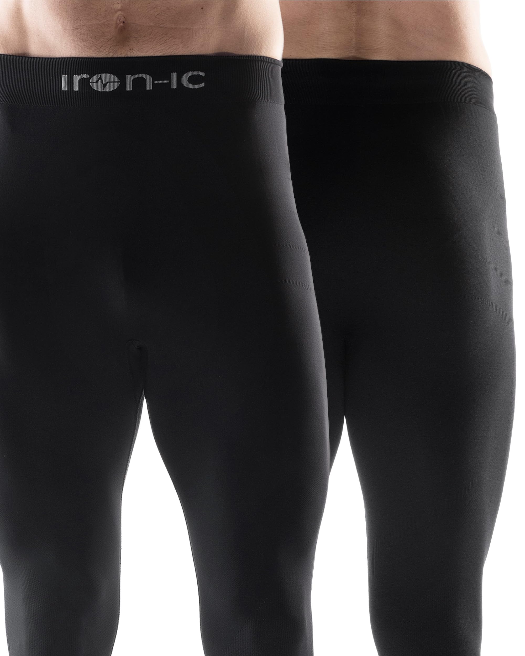 Iron-Ic - Kit térmico para hombre con camiseta de cuello alto y mallas 3/4 transpirables para actividades al aire libre - Art. 900482