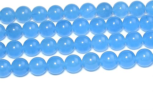 Miniatura 65 de MJDCB Natural Multicolor Volcanic Lava Stone Round Loose Stone Beads DIY for Jewelry Bracelet Making 15" (6mm, White)