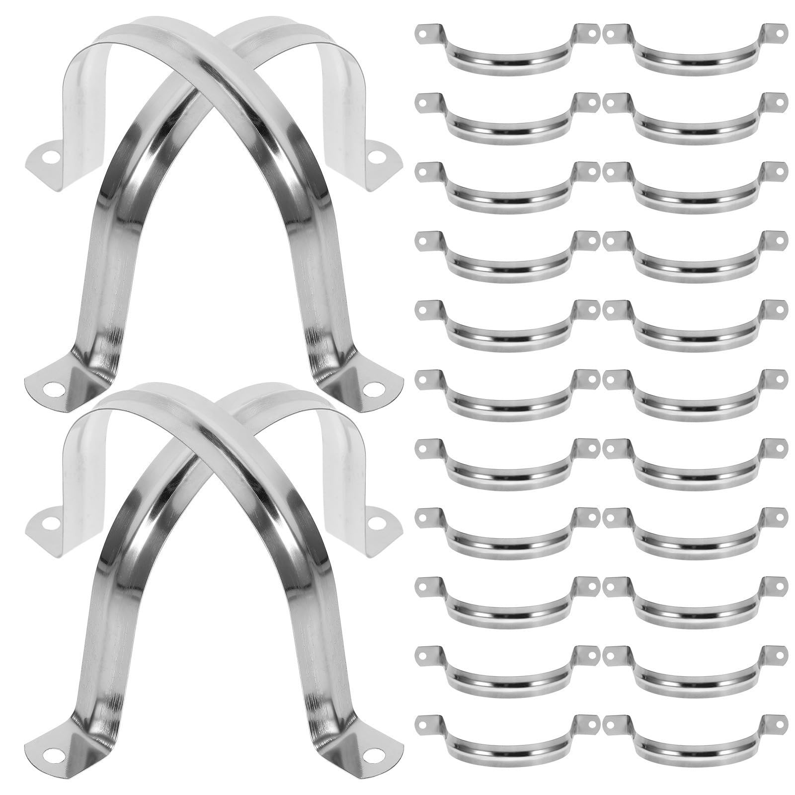 Colliers de Serrage 100 Pièces en Acier Inoxydable