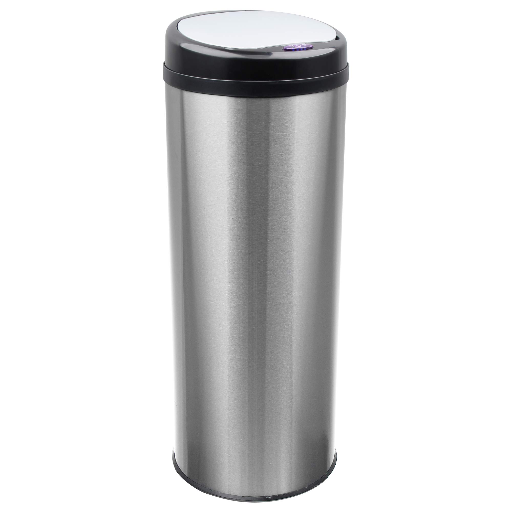 GRANDMA SHARK Tall Kitchen Sensor Bin, Rubbish Trash Can, Open-Cover by Infrared-Sensor, Anti-Fingerprint Stainless Steel Bin (50 Litres)
