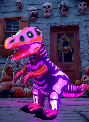 Disfraces inflables para niños con luz LED, divertidos disfraces para Halloween