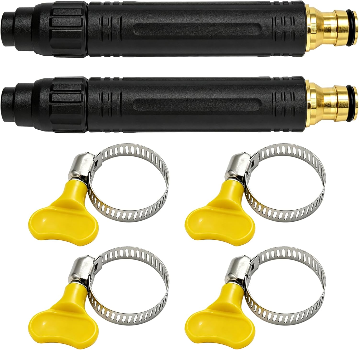 2Pcs Home High-Pressure Car Wash Water Gun Nozzle, Powerful High-Pressure Gun For Car Cleaning, Pressurized Water Cannon For Watering Plants & Vegetables, With Booster Nozzle & Hose