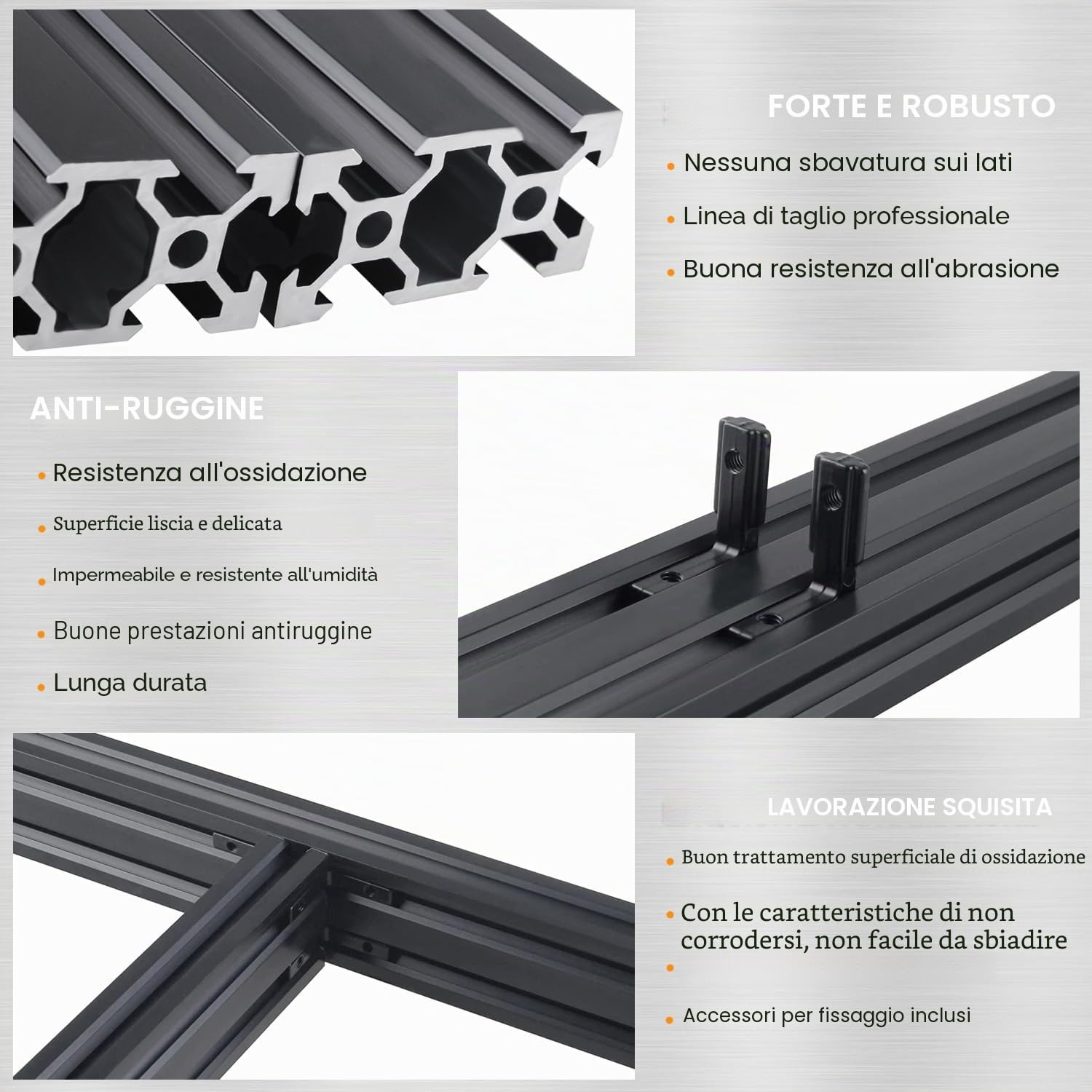 CNCMANS Profilo in alluminio 2040, 10 pezzi, 1220 mm, 2040, profilo in alluminio, 20 x 40 V, tipo europeo, profilo in alluminio 2040, tipo V, connettore angolare a L, dado a T, per stampanti 3D,