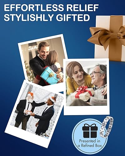 Miniatura 8 de Feraco Pulseras magnéticas para hombre elegante pulsera magnética de acero inoxidable de titanio con herramienta de tamaño regalos de joyería para